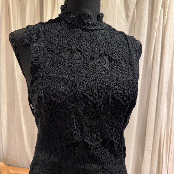 Free People Black Lace Backless Dress - Picture 2 of 4